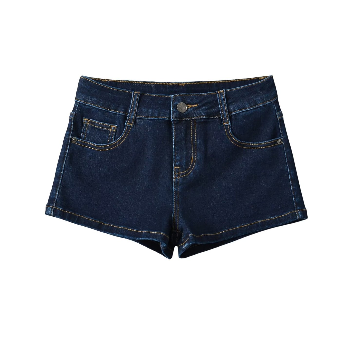 Low Waist Denim Shorts Skinny Stretchy Slimming