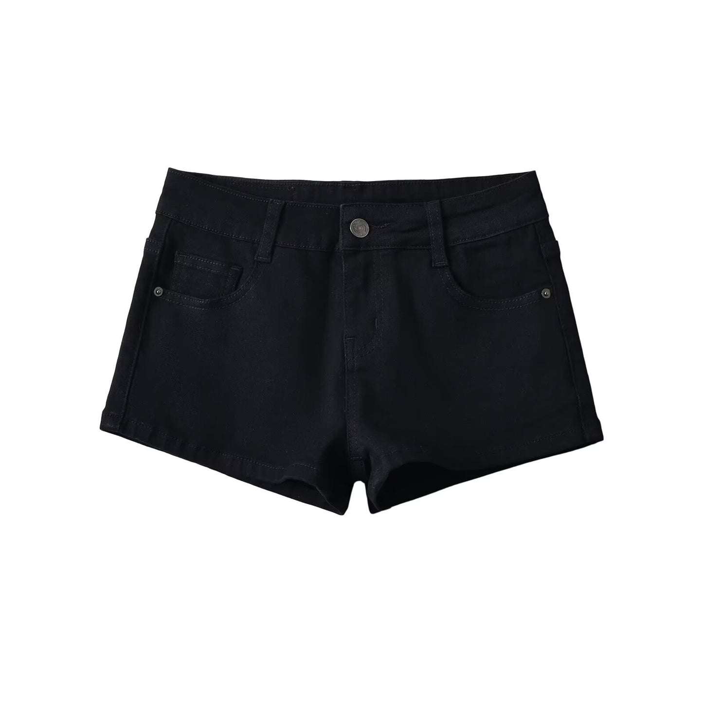 Low Waist Denim Shorts Skinny Stretchy Slimming