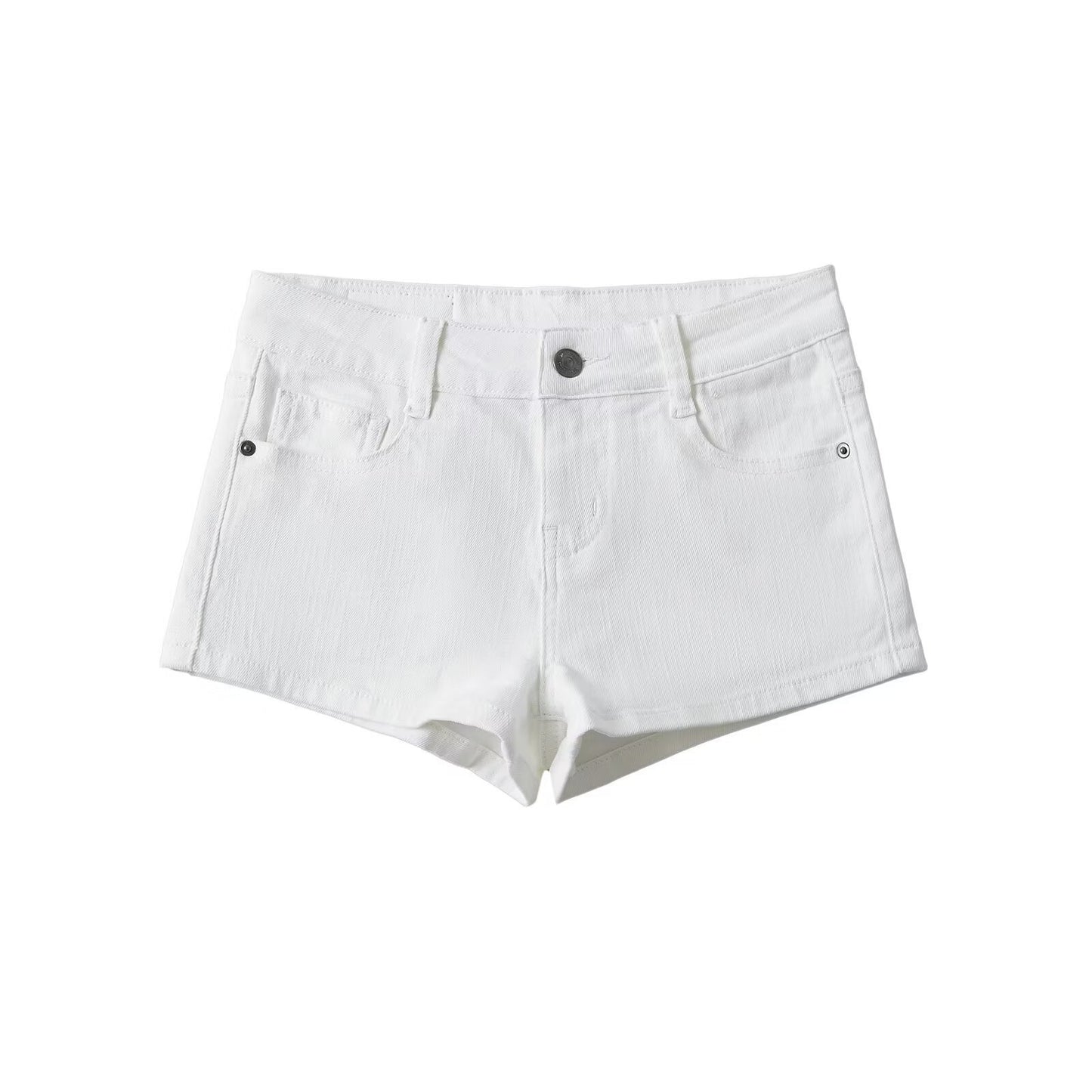 Low Waist Denim Shorts Skinny Stretchy Slimming