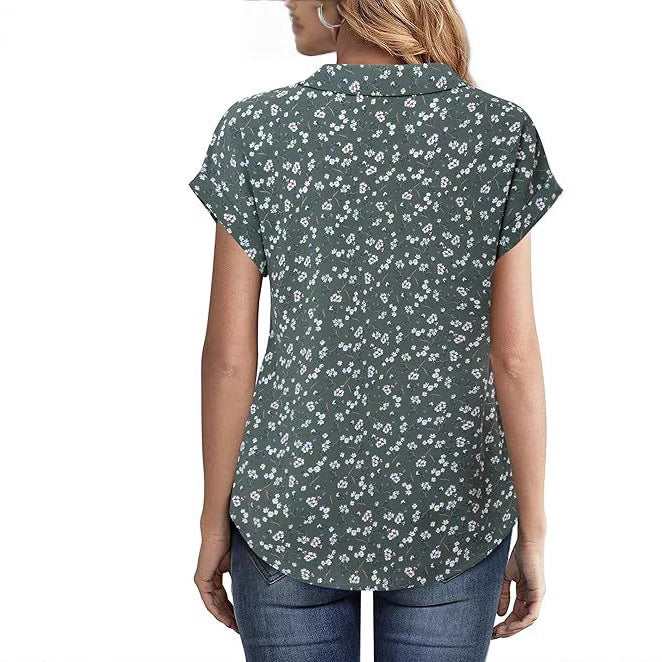 Casual All-matching Fashion Trend Stripes Women's Shirt Top