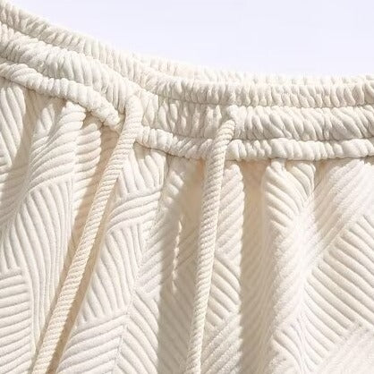 Sports Straight Geometric Jacquard Men's Fifth Pants