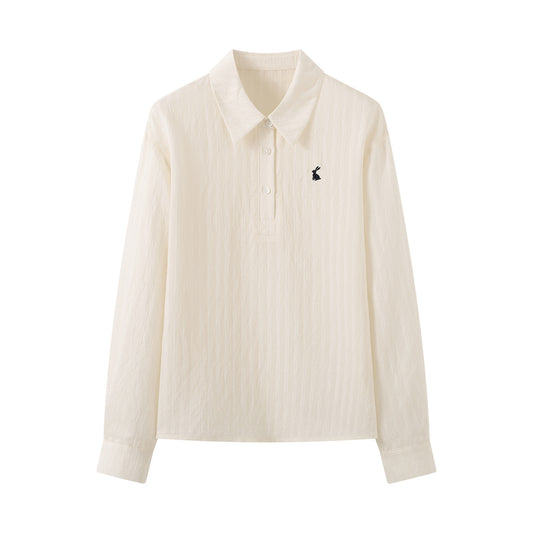 Early Autumn New Embroidered Striped Shirt For Women