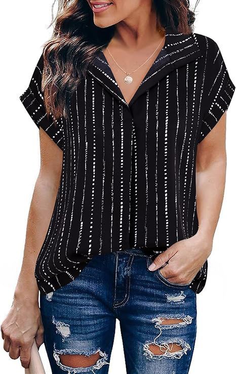 Casual All-matching Fashion Trend Stripes Women's Shirt Top