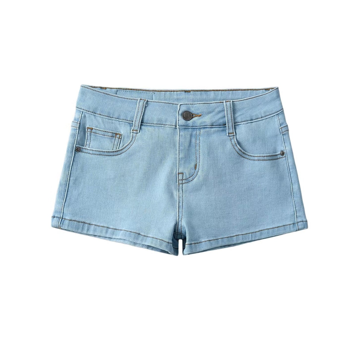 Low Waist Denim Shorts Skinny Stretchy Slimming