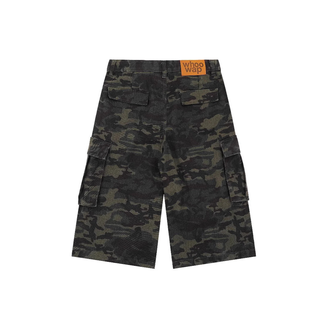 Women's Camouflage Wide-leg Jeans