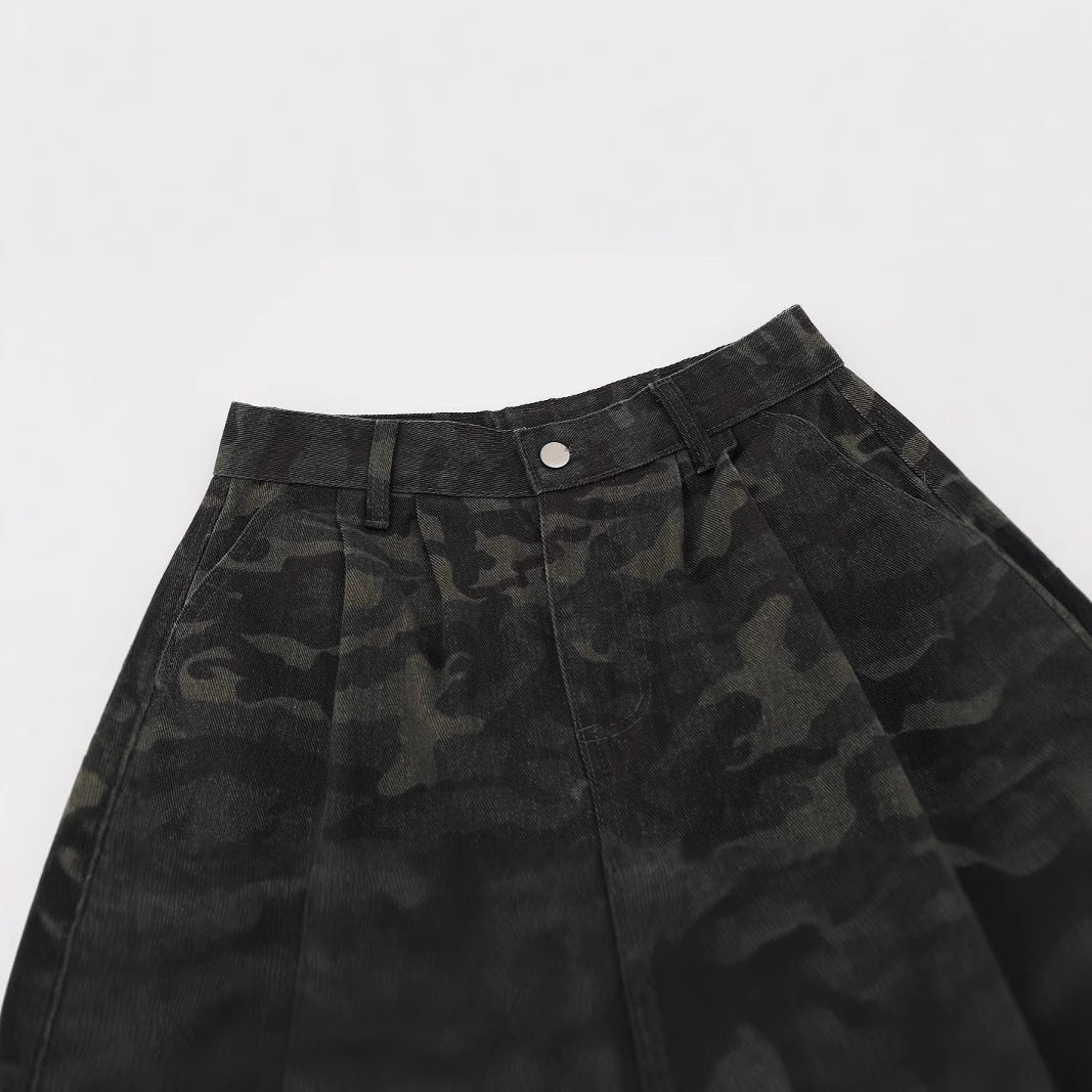 Women's Camouflage Wide-leg Jeans