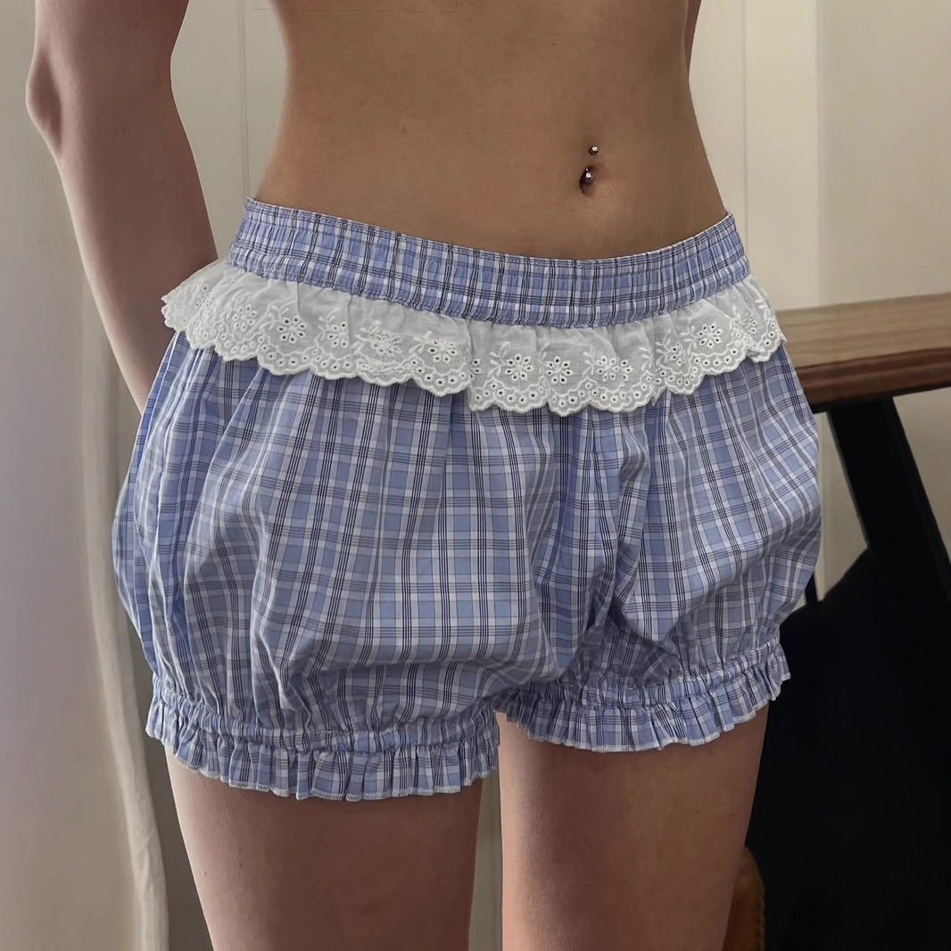 Women's Lace Stitching Loose Slimming Shrink Bloomers